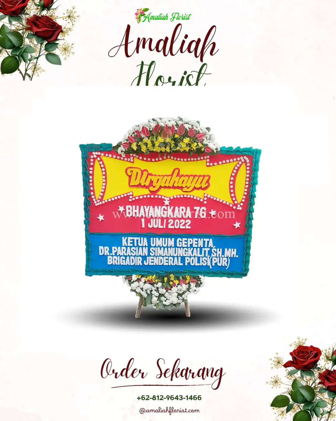 Papan Bunga HUT Ulang Tahun Madang Suku Ii